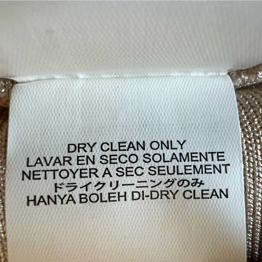 Bebe Beige Bandage Mini Skirt Size Small Bodycon Stretch Knit Sexy Neutral Skirt - Picture 6 of 9